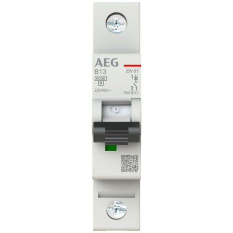 AEG ELFAPLUS 6KA B13A DISJONCTEUR 1 PÔLE - INTERRUPTEUR LS COMPACT AVEC CARACTÉRISTIQUE B POUR UNE PROTECTION FIABLE CONTRE LES
