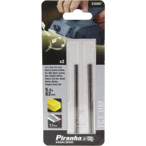AEG – Lames rabot 82mm par 2 tct/hm – Compatible avec Bosch, Black & Decker, Makita – Pour bois dur et teck – Coupe nette sans éclat