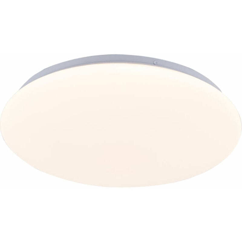 Plafonnier dimmable Lampe de salon blanche Plafonnier rond, métal, led 17W 1600Lm blanc chaud, DxH 33,5x6,5 cm