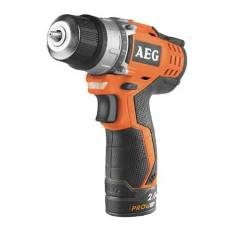 AEG – Perceuse-visseuse 12V avec 2 batteries 2.0Ah – Moteur Brushless – Couple 34Nm – Chargeur rapide 40 mins – Mandrin Auto 10mm
