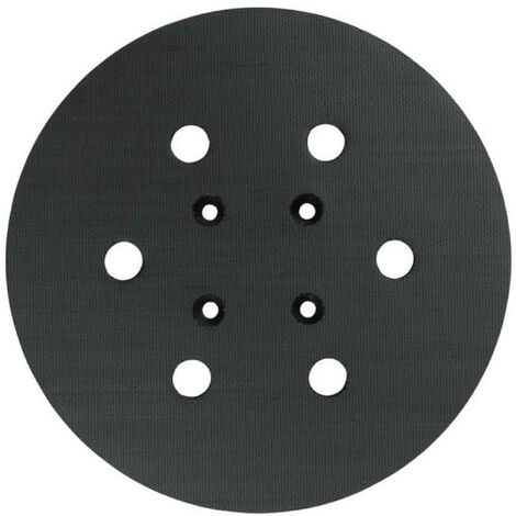 AEG – Plateau de ponçage 150mm pour ponceuse EX 150 E – 6 trous pour aspiration poussière – Anneau en caoutchouc de rechange – 4932352871