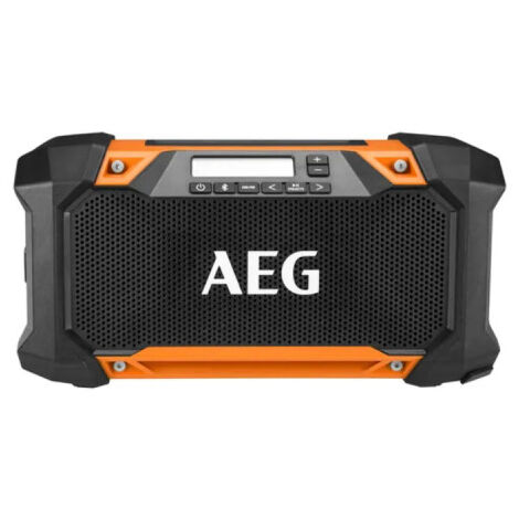 AEG – Radio de chantier bluetooth 18V – Portée 30m – Puissance 30W – Protection IP54 – Prise USB – Moteur Brushless pour durabilité - BRSP18-0