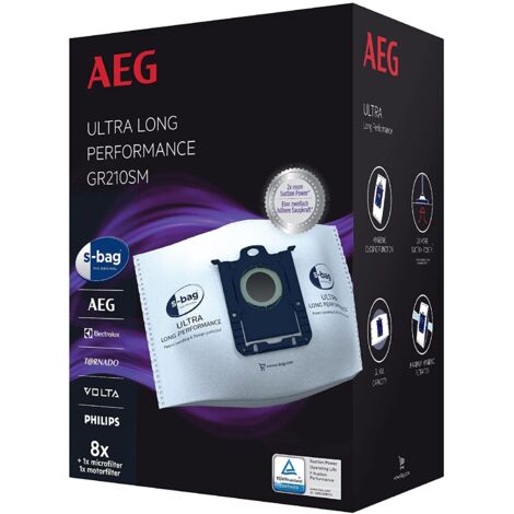 Aeg - sac aspirateur - gr210sm - classic long performance - 8pcs