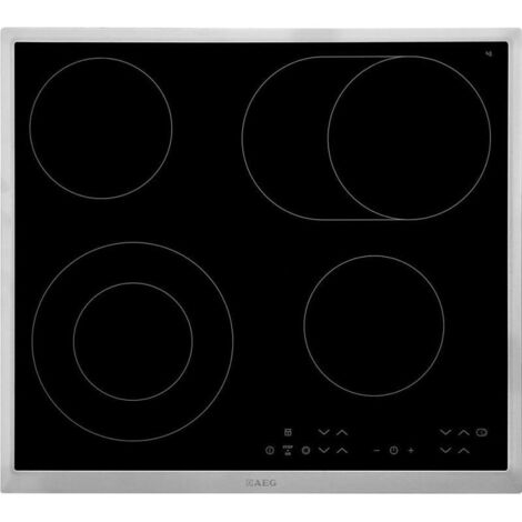AEG Serie 3000 HK634060XB plaque vitrocéramique noire 60 cm