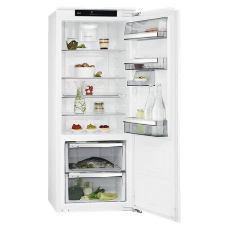 AEG SKE814D9ZC Einbaukühlschrank, 1400 mm, 209 L, Null-Grad-Schublade, Festtür