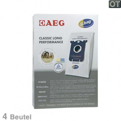 2-40 Staubsaugerbeutel passend für AEG S-Bag Classic Long Performance GR 201