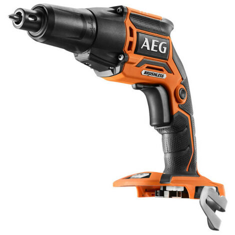AEG – Visseuse à plaque de plâtre 18V – Moteur Brushless – Réception HEX 1/4 – Changement porte-embout sans clé – Revêtement SoftGrip - BTS18BL-0