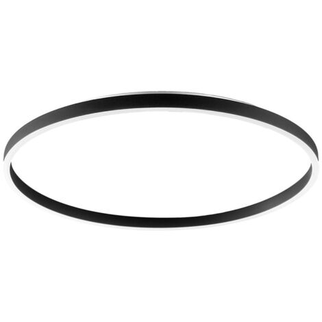 AELA P/G - PLAFONIERA LED IN ALLUMINIO NERO 3000K-4000K 3800-390lm 60W+12W DIMMERABILE D.80CM