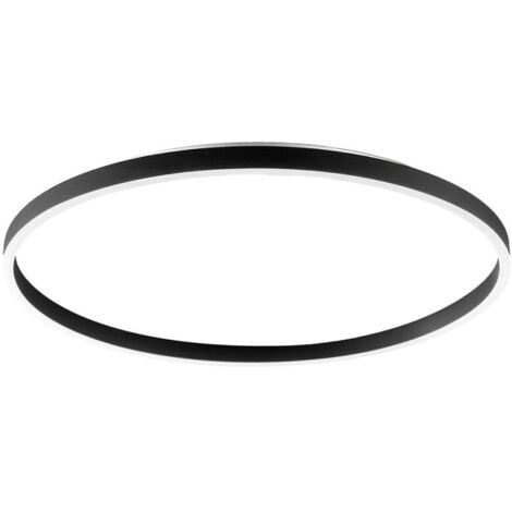 AELA P/M - PLAFONIERA A LED IN ALLUMINIO NERO 3100-3200lm 3000-4000K 50W+10W D.60CM