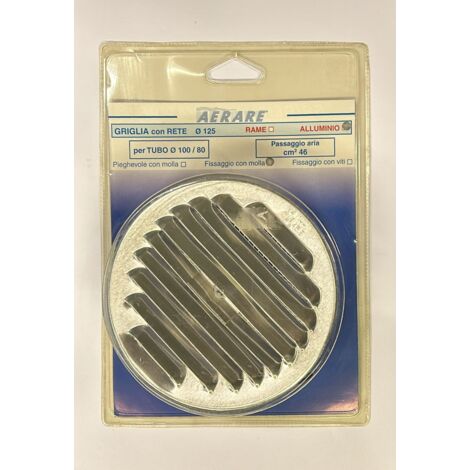AERARE - GRIGLIA+RETE DIAMETRO 125MM