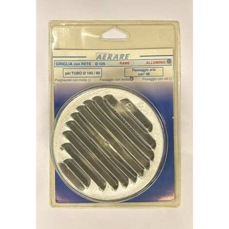AERARE - GRIGLIA+RETE DIAMETRO 125MM