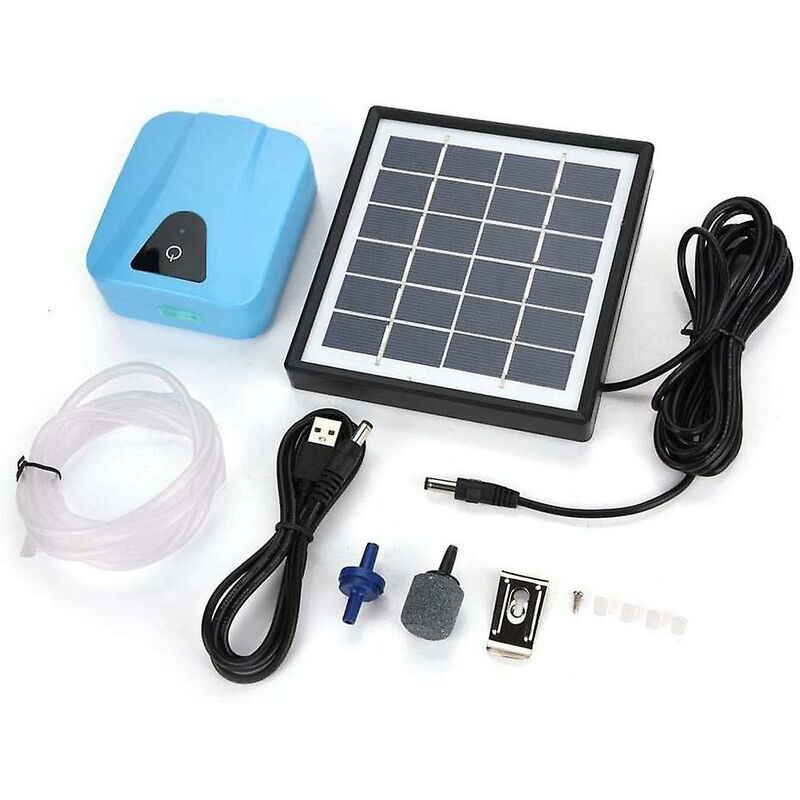 Aérateur de Bassin Solaire Professionnel, Pompe à Oxygène Pompe à Air de Bassin Pompe à Oxygène Aérateur à énergie Solaire, pour Aquariums D'aération