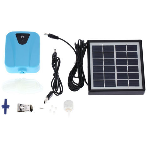 Aérateur de Bassin Solaire Professionnel, Pompe à Oxygène Pompe à Air de Bassin Pompe à Oxygène Aérateur à énergie Solaire, pour Aquariums D'aération de Bassin de Jardin 2L / Min