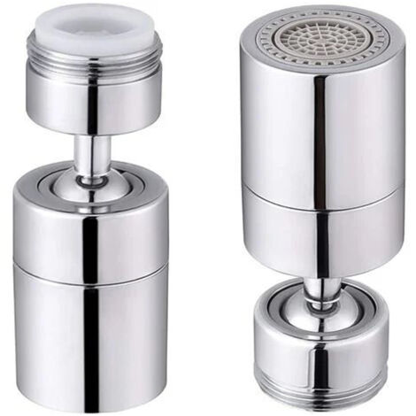 Aérateur de mitigeur rotatif à 360°, réglable sur 2 positions, accessoire de robinetterie pour salle de bain et cuisine - raccord mâle 24 mm