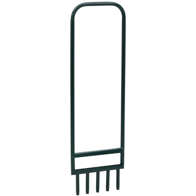 Vidaxl - Aérateur de pelouse 5 dents creuses vert acier enduit de poudre