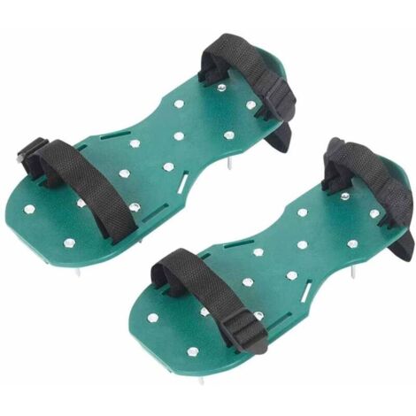 Aérateur de pelouse, chaussures de jardin fermées, chaussures pour aérateur de pelouse, aérateur de pelouse et outil de décompactage, chaussures à crampons pour jardin ou cour