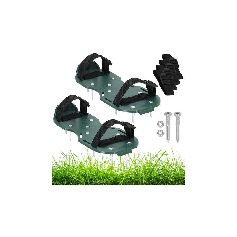 Springos - Aérateur de pelouse en sandale - ensemble de 2 attaches pour chaussures