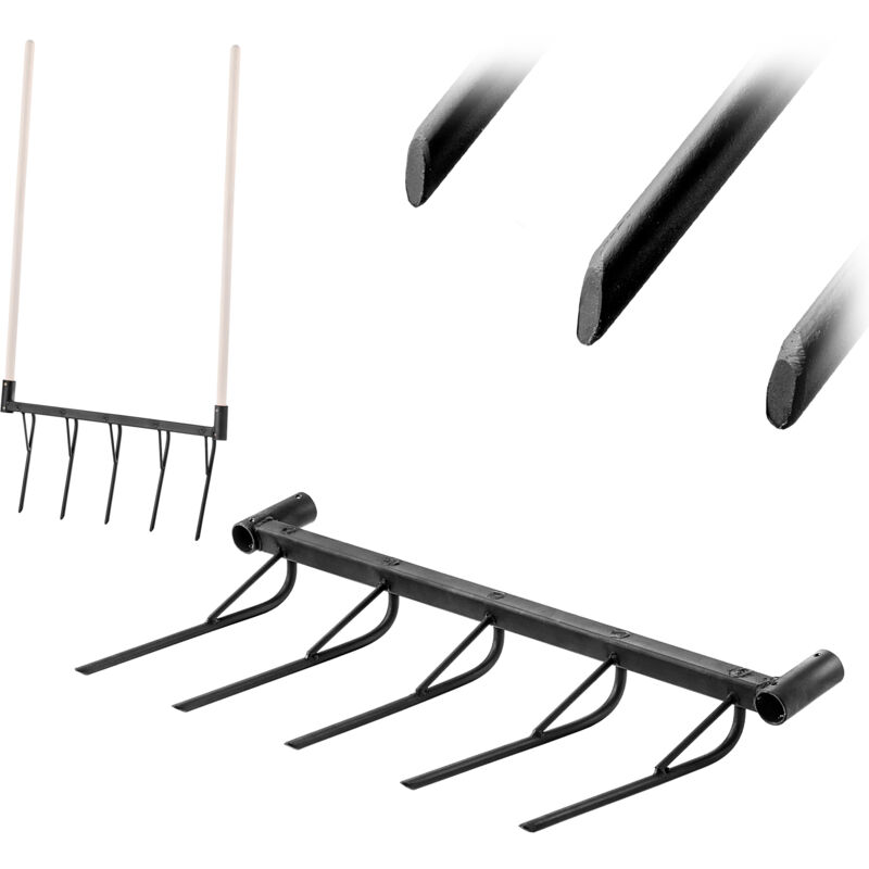 Kadax - Aérateur de pelouse manuel, scarificateur d'herbe de jardin, sans poignée