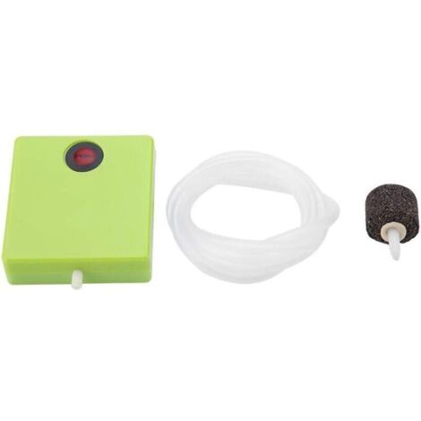 Aérateur de Pompe à Air, Portable Batterie Sèche Aquarium Air Pompe Aérateur avec Pierre Pompe à Air Batterie Peut être Porté Pendant la Pêche