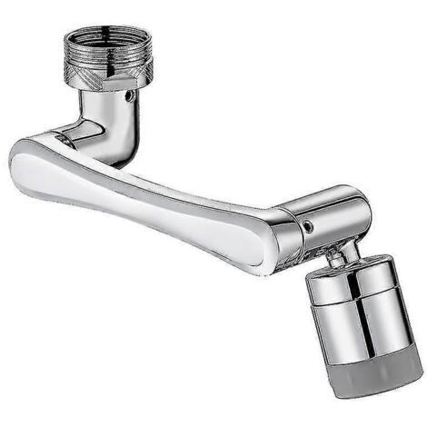 Aérateur de robinet 1 en 1 avec filtre anti-éclaboussures universel, robinet de salle de bain rotatif à 1080°, robinet de cuisine à rotation réglable sur 2 positions, buse de robinet économe en eau Ci
