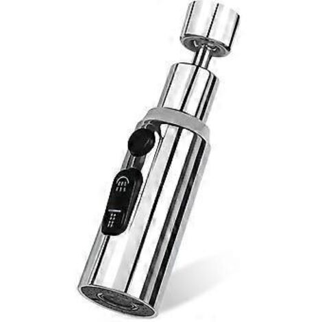 Aérateur de robinet 3 modes, tête de pulvérisation rotative à 360° pour évier de cuisine, adaptateur de buse pour robinet de cuisine, mousseur de robinet G1/2 FM22