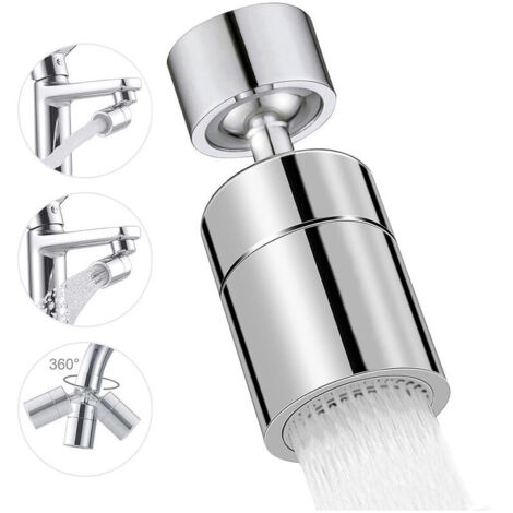 Aérateur de Robinet, 360° Pivotant Embout Robinet Cuisine, 2 Modes Mousseur Robinet Economie Eau, Pour Robinet Pour Éviers de Cuisine Salle de Bain lavabo