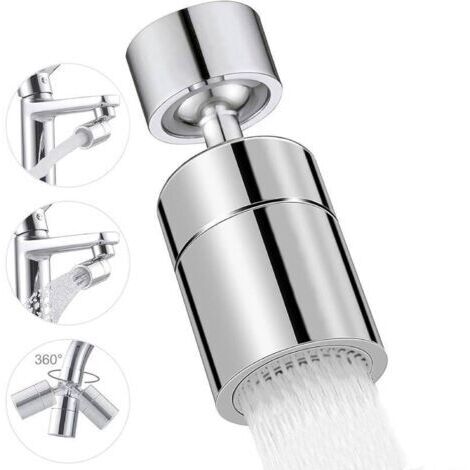 Aérateur de Robinet, 360° Pivotant Embout Robinet Cuisine, 2 Modes Mousseur Robinet Economie Eau, Pour Robinet Pour Éviers de Cuisine Salle de Bain lavabo