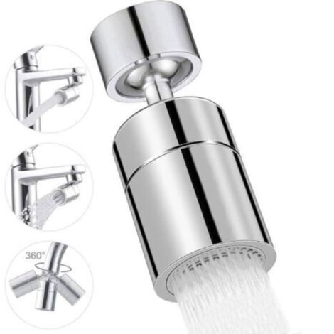 Aérateur de Robinet, 360° Pivotant Embout Robinet Cuisine, 2 Modes Mousseur Robinet Economie Eau, Pour Robinet Pour Éviers de Cuisine Salle de Bain lavabo