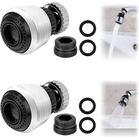 Aérateur de robinet cuisine 2 pièces – filetage intérieur M24 / extérieur M22 – économiseur d’eau avec brise-jet et mousseur