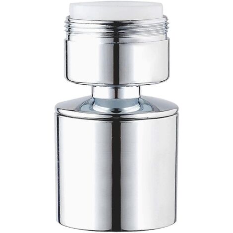 Aérateur de robinet de cuisine à double fonction de 24 mm, certifié ACS, connecteur mâle chromé (M24)