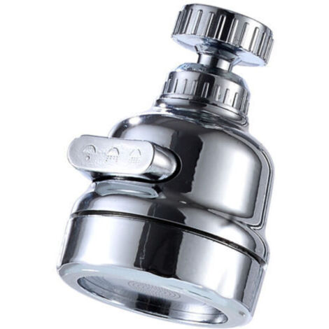Aérateur de robinet de cuisine pivotant à 360° – Aérateur universel, compatible avec 3 modes de débit, anti-éclaboussures et économe en eau, filtre à eau, robinet de cuisine et de salle de bain (3 mod