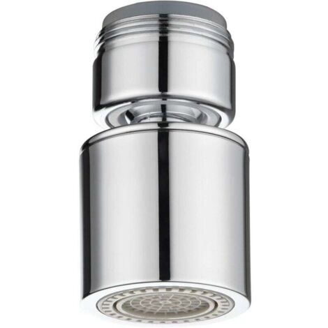Aérateur de robinet en laiton rotatif à 360°, 2 modes réglables, robinet économe en eau, filetage extérieur 24 mm