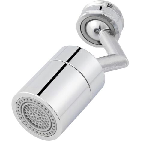 Aérateur de robinet grand angle 720 degrés, aérateur réglable à 2 positions pour salle de bain et cuisine - Moletage (M24)