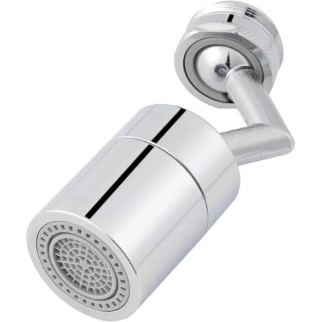 Aérateur de robinet grand angle 720 degrés, aérateur réglable à 2 positions pour salle de bain et cuisine - Moleté (M24)