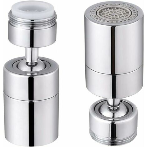 Aérateur de Robinet Pivotant à 360° avec 2 Modes Réglables - Pour Cuisine et Salle de Bain - Filetage Mâle 24 mm