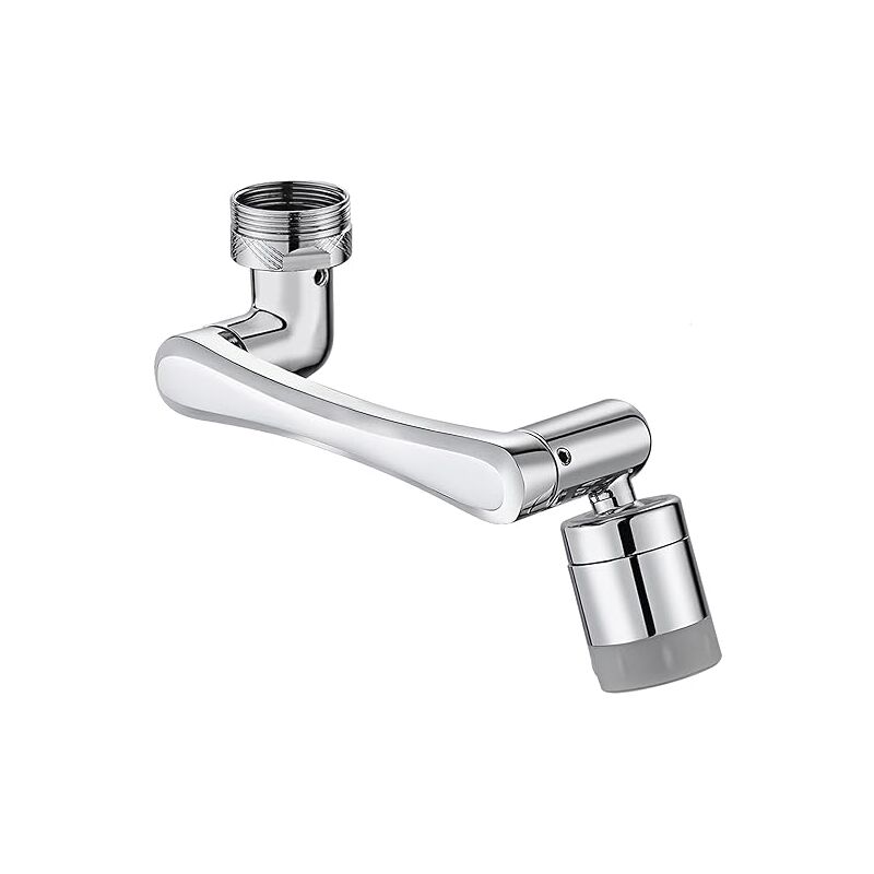 Aérateur de robinet pivotant à1440 °,aérateur fixation de robinet rotatif avec 2fonctions pulvérisation,robinet rotatif multifonctionnel pour cuisine