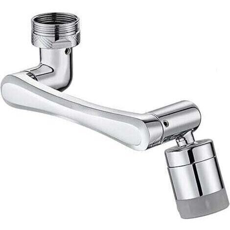 Aérateur de robinet pivotant à1440 °,aérateur fixation de robinet rotatif avec 2fonctions pulvérisation,robinet rotatif multifonctionnel pour cuisine adapté à un filetage extérieur de20mm,22mm,24mm