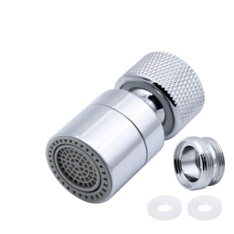 Aérateur de Robinet Pivotant en Laiton, 360° – 2 Modes Réglables pour Économie d'Eau, M22 ou M24