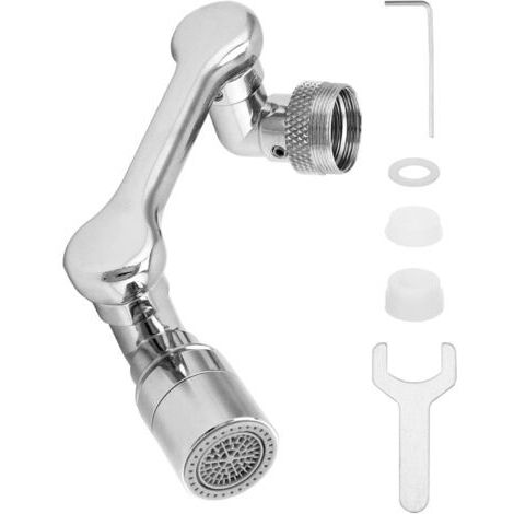 Aérateur de robinet pivotant, robinet rotatif à 1080 °, rallonge de robinet, pour la fixation du robinet de salle de bain de cuisine, mode double