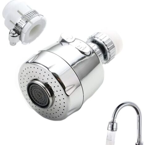 Aérateur De Robinet, Robinet Rotatif à 360 °, Mode 2 Vitesses, Éjecteur De Filtre à Économie d'Eau Réglable, Utilisé Pour La Tête De Buse De Robinet Flexible De Cuisine Et De Salle De Bain (Court)