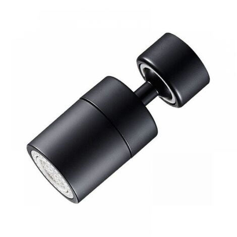 Aérateur de Robinet(Noir), 360° Pivotant Embout Robinet Cuisine, 2 Modes Mousseur Robinet Economie Eau, Brise jet Filtre Robinet Cuisine Salle De Bain lavabo