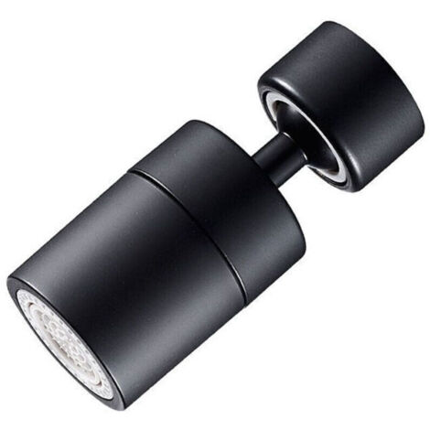 Aérateur de Robinet(Noir), 360° Pivotant Embout Robinet Cuisine, 2 Modes Mousseur Robinet Economie Eau, Brise jet Filtre Robinet Cuisine Salle De Bain lavabo