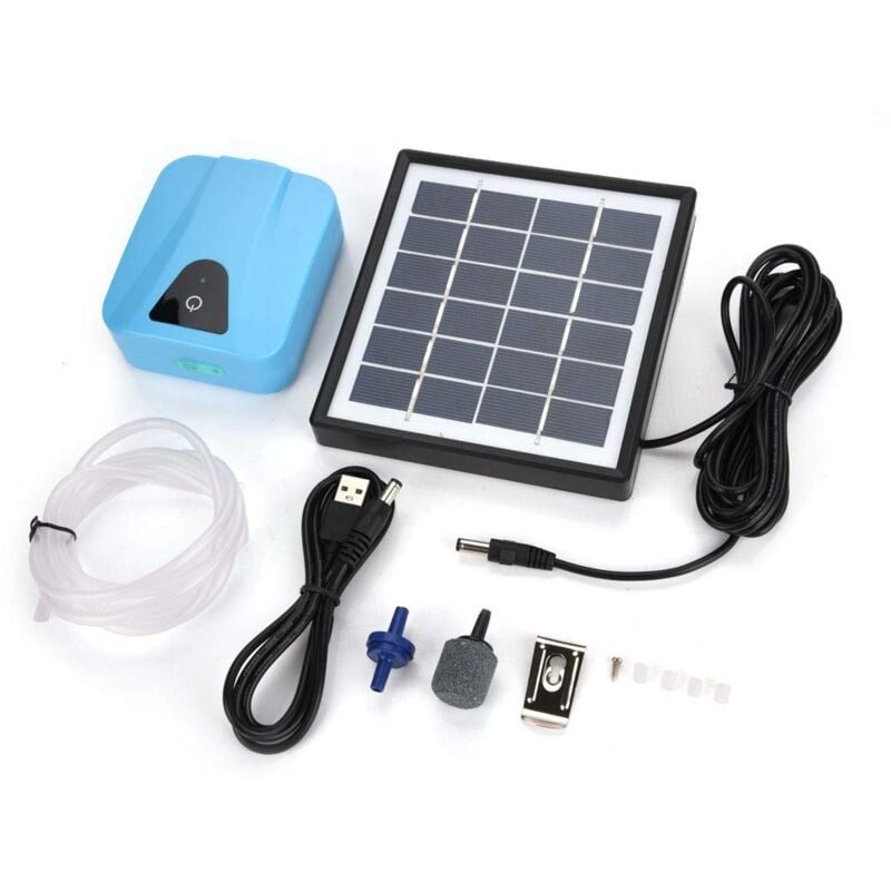 Aérateur d'Oxygène de Pompe à Air Imperméable Solaire d'Aquarium de Bassin de Piscine Extérieure