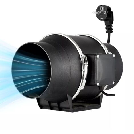 Aérateur extracteur d'air axial 150mm – Débit 540m³/h – Silencieux pour salle de bain, cave, bureau – Matériau ABS résistant