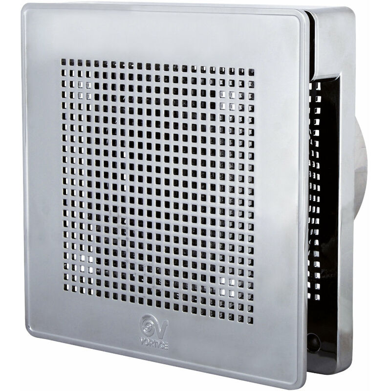 Evo - Extracteur intermittent design et silencieux à basse consommation Chromé - Hygro/Temporisé - Ø100