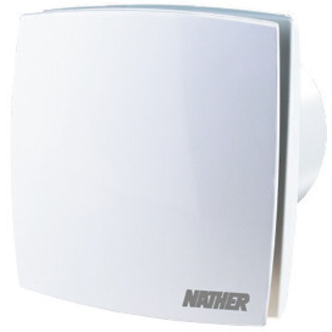 Aérateur hélicoïde axial DESIGN 2 façade blanche d150mm avec clapet anti-retour NATHER 587858