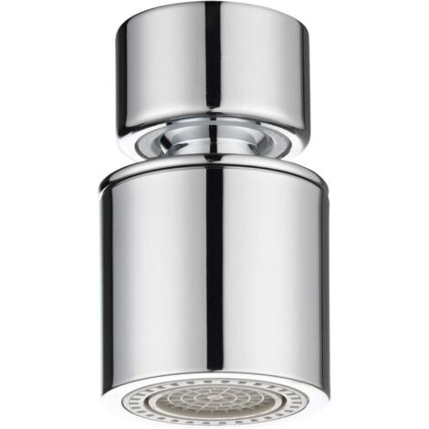 Aérateur pivotant 360° pour robinet cuisine, embout femelle 22 mm, double fonction mousseur, chromé, modèle AFA008