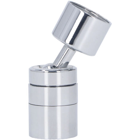 Aérateur Robinet Double Débit avec Écrou M22 Femelle - 360° Rotatif, 80° Inclination, Finition Brillante en Cuivre