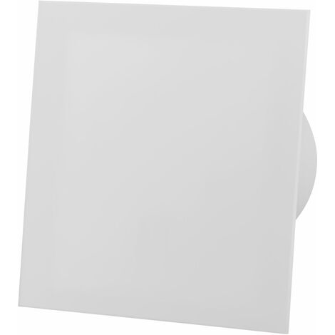 Aerateur Salle De Bain Extracteur D'air de capteur d'humidité de panneau de verre acrylique blanc mat de 100mm pour la ventilation de plafond de mur