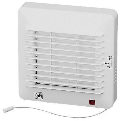 Aérateur standard petites dimensions, 180 m3/h, volets automatiques, D 120 mm S&P (UNELVENT) 404206
